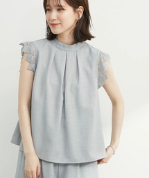 ELENCARE DUE | ・ELENCARE DUEレースツキノースリーブブラウス(シャツ/ブラウス)