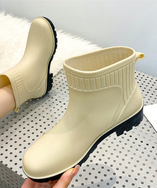 aimoha（アイモハ）の「完全防水レインブーツ（レインシューズ・レディース・ブラック/ブラウン/オフホワイト・23.5cm/24.5cm/23.0cm/24.0cm/25.0cm）」の9枚目の写真