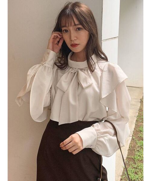 dazzlin（ダズリン）の「フリルリボン2WAYブラウス（シャツ/ブラウス