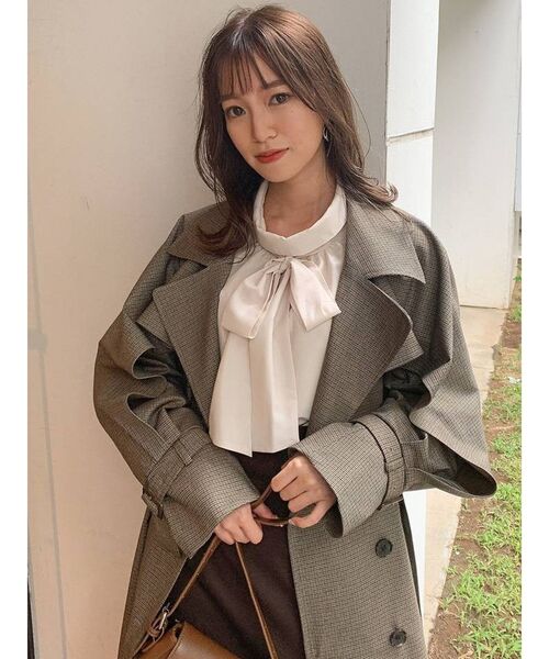 dazzlin（ダズリン）の「フリルリボン2WAYブラウス（シャツ/ブラウス・レディース・アイボリー/ブラウン/パープル/ネイビー/その他1・FREE）」の21枚目の写真