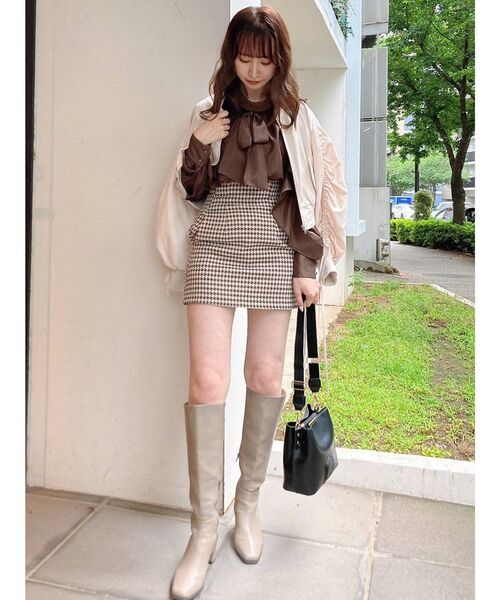 dazzlin（ダズリン）の「フリルリボン2WAYブラウス（シャツ/ブラウス・レディース・アイボリー/ブラウン/パープル/ネイビー/その他1・FREE）」の9枚目の写真