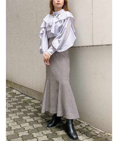 dazzlin（ダズリン）の「フリルリボン2WAYブラウス（シャツ/ブラウス・レディース・アイボリー/ブラウン/パープル/ネイビー/その他1・FREE）」の18枚目の写真