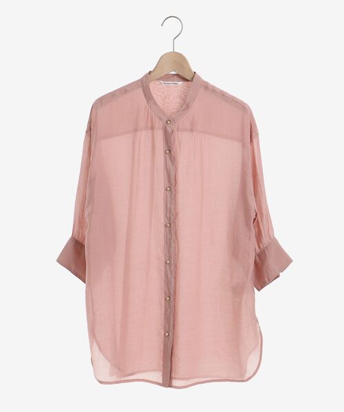 le.coeur blanc（ルクールブラン）の「シアーギャザースリーブシャツ（シャツ/ブラウス・レディース・ピンク/ベージュ/カーキオリーブ・38）」の10枚目の写真