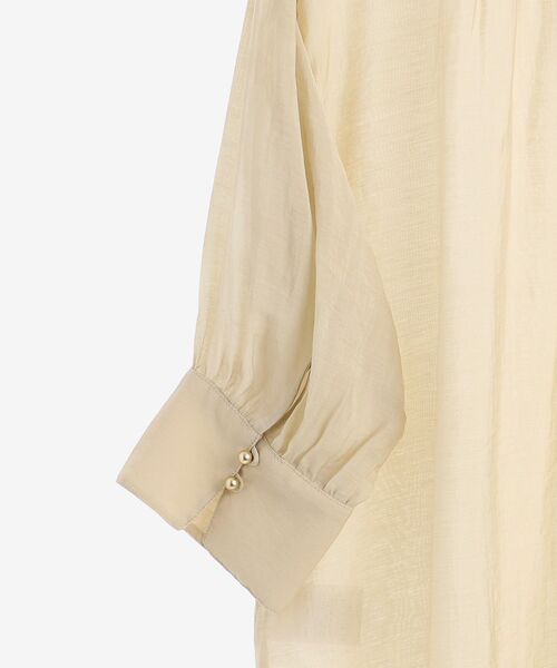 le.coeur blanc（ルクールブラン）の「シアーギャザースリーブシャツ（シャツ/ブラウス・レディース・ピンク/ベージュ/カーキオリーブ・38）」の15枚目の写真