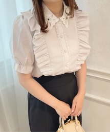刺繍襟ブラウス【ZOZOTOWN限定アイテム】