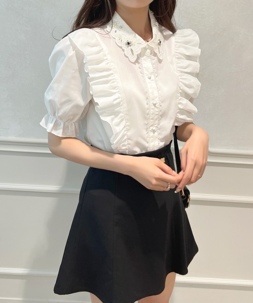 apres jour(アプレジュール)の「刺繍襟ブラウス【ZOZOTOWN限定アイテム】(シャツ/ブラウス・レディース・ブラック/オフホワイト/ラベンダー/ライトピンク・X-LARGE/フリー)」の8枚目の写真