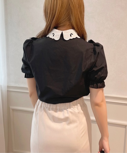 apres jour(アプレジュール)の「刺繍襟ブラウス【ZOZOTOWN限定アイテム】(シャツ/ブラウス・レディース・ブラック/オフホワイト/ラベンダー/ライトピンク・X-LARGE/フリー)」の16枚目の写真