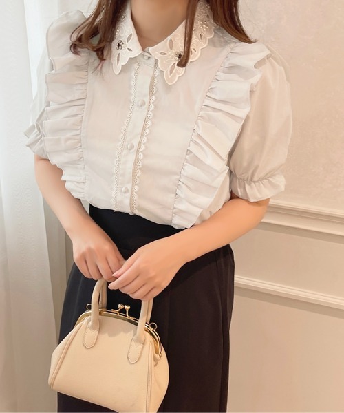 apres jour(アプレジュール)の「刺繍襟ブラウス【ZOZOTOWN限定アイテム】(シャツ/ブラウス・レディース・ブラック/オフホワイト/ラベンダー/ライトピンク・X-LARGE/フリー)」の19枚目の写真