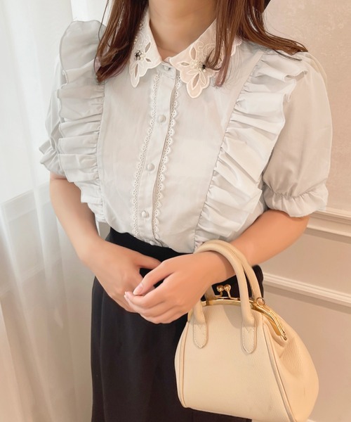 apres jour(アプレジュール)の「刺繍襟ブラウス【ZOZOTOWN限定アイテム】(シャツ/ブラウス・レディース・ブラック/オフホワイト/ラベンダー/ライトピンク・X-LARGE/フリー)」の22枚目の写真