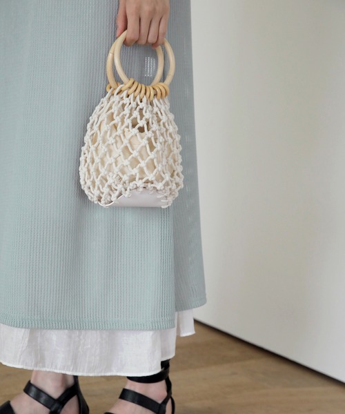 UNE MANSION（ユヌマンション）の「マクラメミニバッグ（ハンドバッグ・レディース・ブラウン/アイボリー・ONE SIZE）」の12枚目の写真