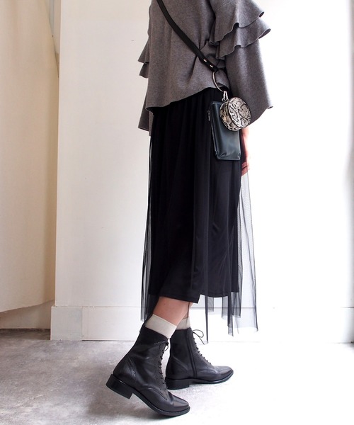 apres（アプレ）の「レースアップブーツ　-3750313（ブーツ・レディース・ブラック/ダークブラウン/ブラウン・23.5cm/23.0cm/24.0cm/22.5cm/25.0cm/24.5cm）」の5枚目の写真