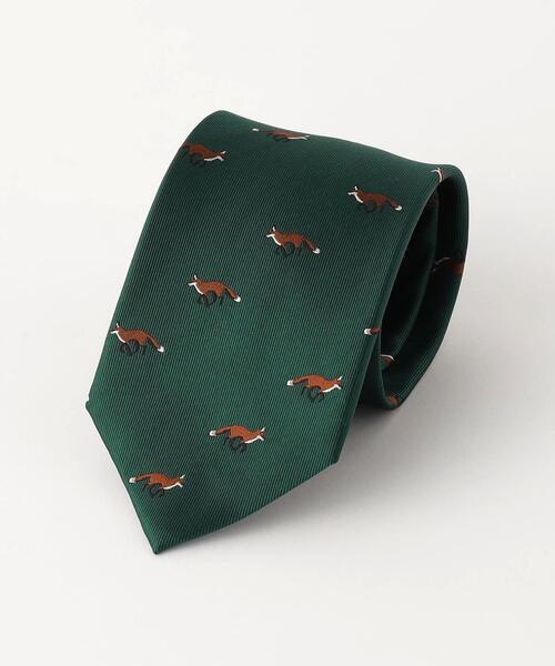 green label relaxing（グリーンレーベルリラクシング）の「GLR SILK② 8.0cm モチーフ1 ネクタイ（ネクタイ・メンズ・ダークグリーン/ネイビー・FREE）」の2枚目の写真