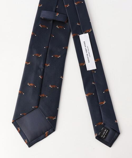 green label relaxing（グリーンレーベルリラクシング）の「GLR SILK② 8.0cm モチーフ1 ネクタイ（ネクタイ・メンズ・ダークグリーン/ネイビー・FREE）」の5枚目の写真