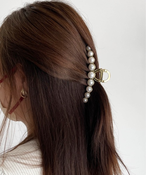 PICCIN(ピッチン)の「パールヘアクリップ(バレッタ/ヘアクリップ・レディース・ゴールド・FREE)」の1枚目の写真