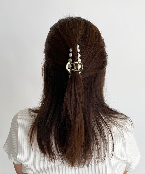 PICCIN(ピッチン)の「パールヘアクリップ(バレッタ/ヘアクリップ・レディース・ゴールド・FREE)」の3枚目の写真