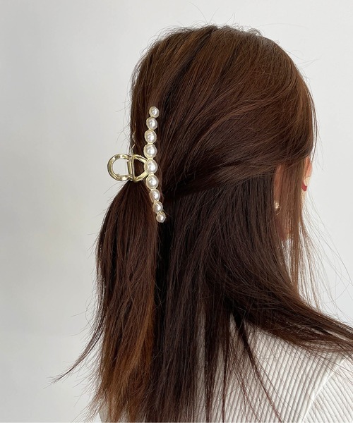 PICCIN(ピッチン)の「パールヘアクリップ(バレッタ/ヘアクリップ・レディース・ゴールド・FREE)」の4枚目の写真