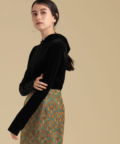 Ray BEAMS（レイビームス）の「Ray BEAMS / ベロア フーディー（その他トップス・レディース・ブラウン/ブラック・ONE SIZE）」の21枚目の写真