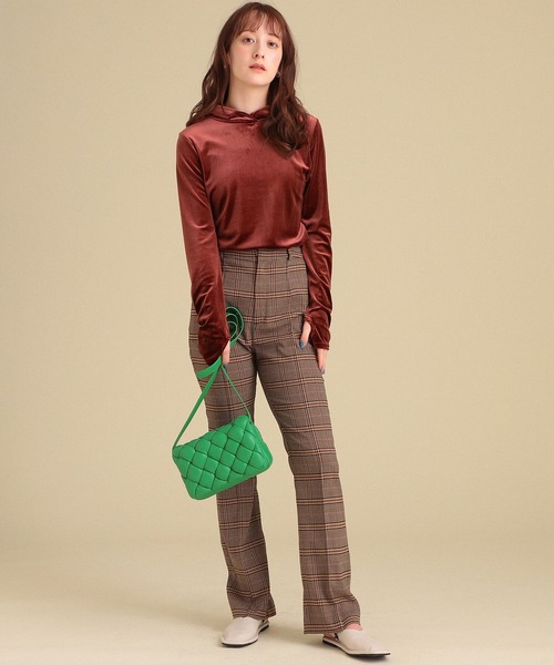 Ray BEAMS（レイビームス）の「Ray BEAMS / ベロア フーディー（その他トップス・レディース・ブラウン/ブラック・ONE SIZE）」の6枚目の写真