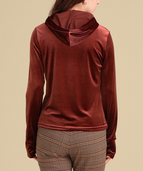 Ray BEAMS（レイビームス）の「Ray BEAMS / ベロア フーディー（その他トップス・レディース・ブラウン/ブラック・ONE SIZE）」の12枚目の写真