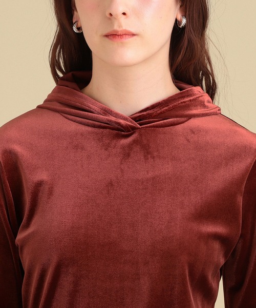 Ray BEAMS（レイビームス）の「Ray BEAMS / ベロア フーディー（その他トップス・レディース・ブラウン/ブラック・ONE SIZE）」の10枚目の写真