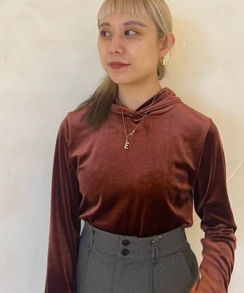 Ray BEAMS（レイビームス）の「Ray BEAMS / ベロア フーディー（その他トップス・レディース・ブラウン/ブラック・ONE SIZE）」の16枚目の写真