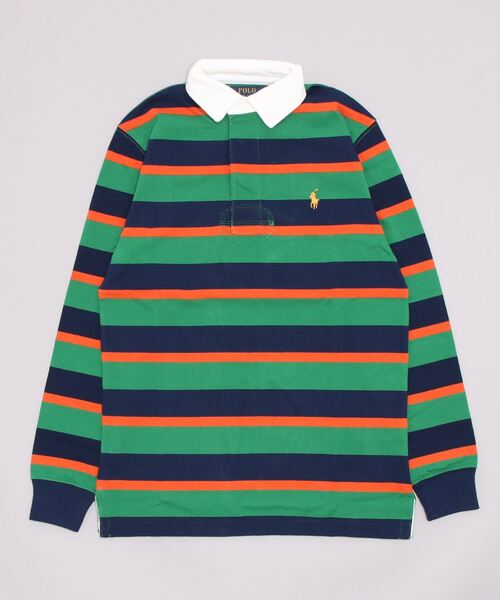 POLO RALPH LAUREN（ポロ ラルフ ローレン）の「アイコニック ラグビー シャツ（ポロシャツ・メンズ・グリーン系3・L/M/S/XL/XS/XXL）」の6枚目の写真