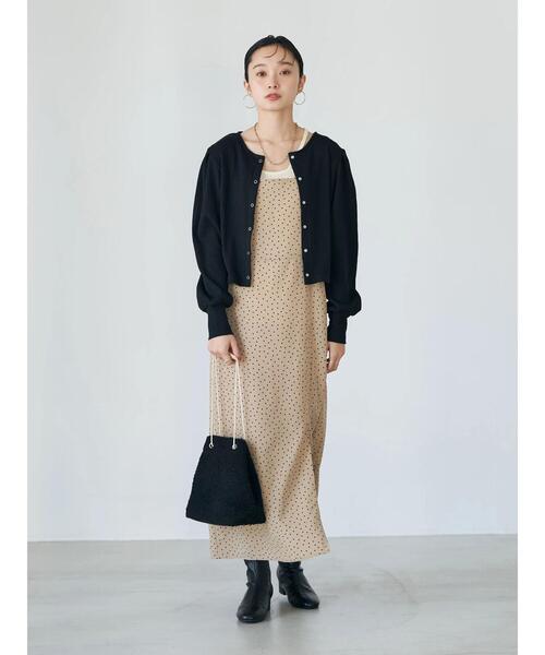 earth music&ecology（アースミュージックアンドエコロジー）の「スリットドットキャミワンピース（ワンピース・レディース・ドット/ブラック系その他5・FREE）」の21枚目の写真