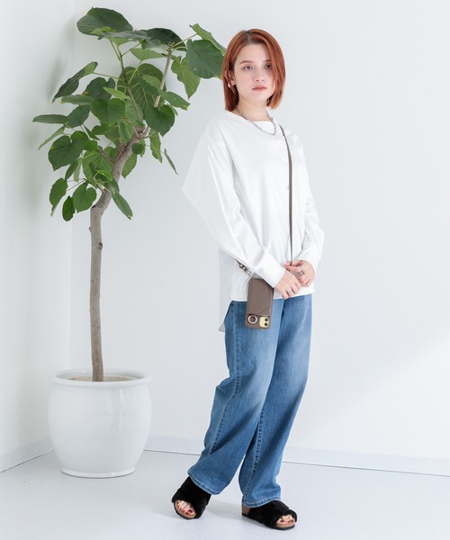 Paradise Picnic（パラダイスピクニック）の「CYAN ワークPKTハイウエストワイトパンツ（デニムパンツ・レディース・ネイビー/ブルー・FREE）」の3枚目の写真