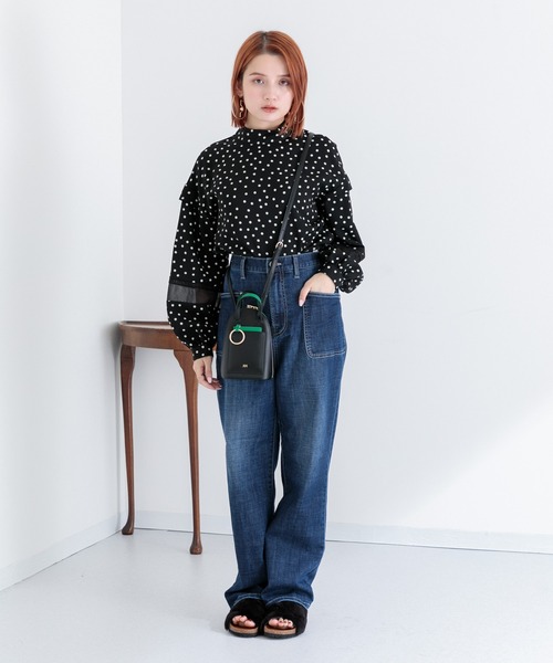 Paradise Picnic（パラダイスピクニック）の「CYAN ワークPKTハイウエストワイトパンツ（デニムパンツ・レディース・ネイビー/ブルー・FREE）」の17枚目の写真