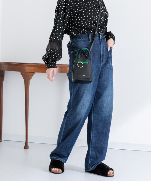 Paradise Picnic（パラダイスピクニック）の「CYAN ワークPKTハイウエストワイトパンツ（デニムパンツ・レディース・ネイビー/ブルー・FREE）」の10枚目の写真