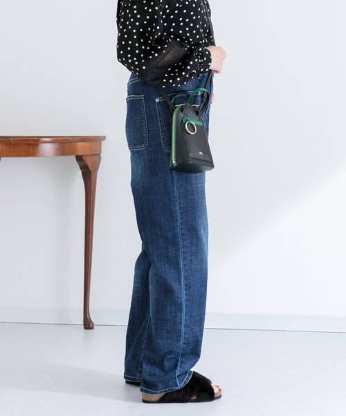 Paradise Picnic（パラダイスピクニック）の「CYAN ワークPKTハイウエストワイトパンツ（デニムパンツ・レディース・ネイビー/ブルー・FREE）」の16枚目の写真