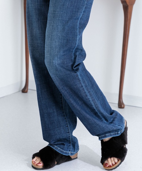 Paradise Picnic（パラダイスピクニック）の「CYAN ワークPKTハイウエストワイトパンツ（デニムパンツ・レディース・ネイビー/ブルー・FREE）」の18枚目の写真