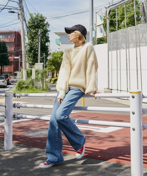 Auntie Rosa Holiday(アンティローザホリデー)の「※入荷禁止※片畦オーバーサイズニット(ニット/セーター・レディース・ライトグレー/アイボリー/ブルー/ピンク・FREE)」の21枚目の写真