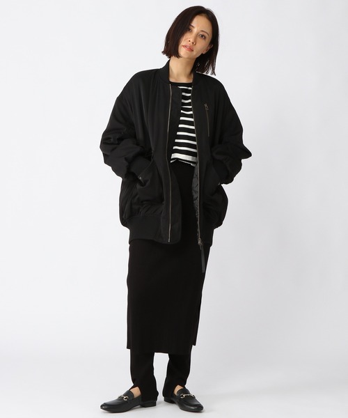 BARNYARDSTORM(バンヤードストーム)の「BARNYARDSTORM / 【WEB限定サイズL】MA-1中綿ブルゾン(MA-1・レディース・カーキ/ブラック・0/2/1)」の18枚目の写真