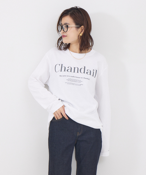 Rouge vif Anna(ルージュヴィフアンナ)の「フロント&袖口ロゴロンT(Tシャツ/カットソー・レディース・チャコールグレー/ピンク・フリー)」の2枚目の写真