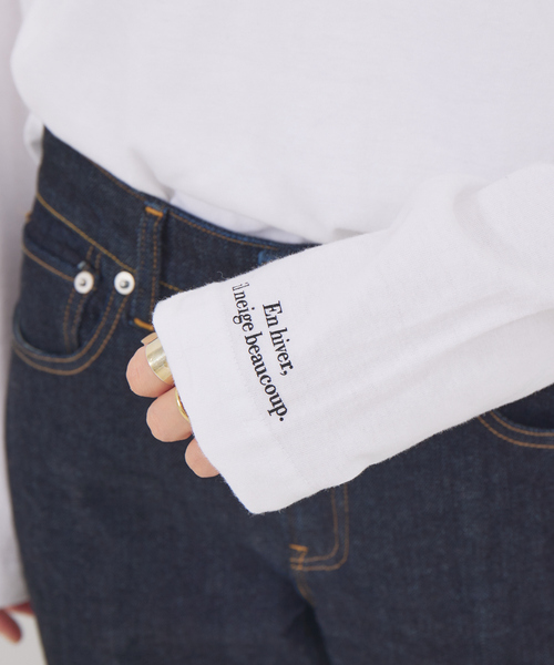 Rouge vif Anna(ルージュヴィフアンナ)の「フロント&袖口ロゴロンT(Tシャツ/カットソー・レディース・チャコールグレー/ピンク・フリー)」の18枚目の写真