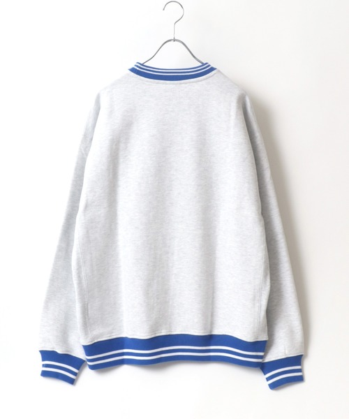BEN DAVIS(ベンデイビス)の「BEN DAVIS/ベンデイビス リブライン カレッジワッペン刺繍 裏起毛 ビッグシルエット スウェットトレーナー(スウェット・レディース・ブラック/ダークグリーン/ネイビー/オートミール・M/L/XL)」の10枚目の写真