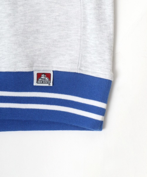BEN DAVIS(ベンデイビス)の「BEN DAVIS/ベンデイビス リブライン カレッジワッペン刺繍 裏起毛 ビッグシルエット スウェットトレーナー(スウェット・レディース・ブラック/ダークグリーン/ネイビー/オートミール・M/L/XL)」の15枚目の写真