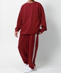 SOLEILDOR（ソレイドール）の「soleildor/ソレイルドール オーバーサイズ クルーネックトレーナー×サイドラインスウェットパンツ メンズ レディース セットアップ 上下セット（ルームウェア/パジャマ）」