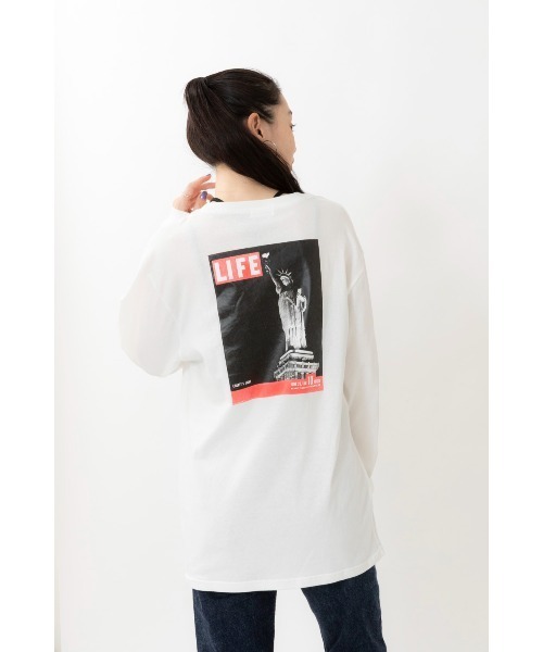 ARCHIVER（アーカイバ）の「【Bz】LIFE 女神 ライセンス天竺ラウンドネックロンT長袖Tシャツユニセックスボディ(RZ)（Tシャツ/カットソー・レディース・ブラック/スミクロ/オフホワイト・MEDIUM）」の2枚目の写真
