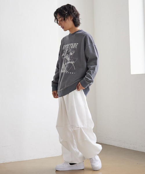 PBLIM（ページボーイリム）の「PAGEBOYLIM/ヴィンテージロックスウェット（スウェット・レディース・チャコールグレー/クリーム・MEDIUM/LARGE）」の9枚目の写真