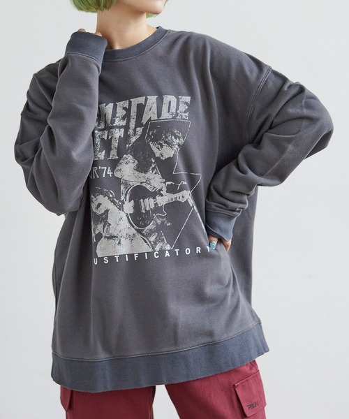 PBLIM（ページボーイリム）の「PAGEBOYLIM/ヴィンテージロックスウェット（スウェット・レディース・チャコールグレー/クリーム・MEDIUM/LARGE）」の18枚目の写真