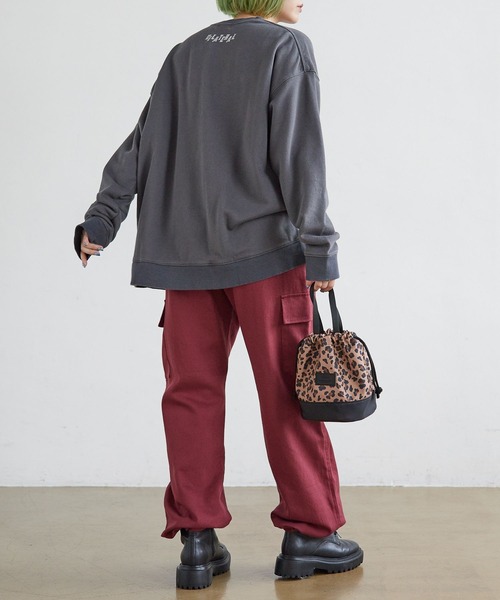 PBLIM（ページボーイリム）の「PAGEBOYLIM/ヴィンテージロックスウェット（スウェット・レディース・チャコールグレー/クリーム・MEDIUM/LARGE）」の10枚目の写真