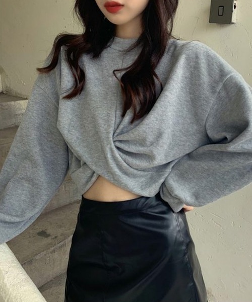 meJane(ミージェーン)の「クロップド丈ボリュームスリーブプルオーバー(Tシャツ/カットソー・レディース・ブラック/グレー/オフホワイト・FREE)」の20枚目の写真