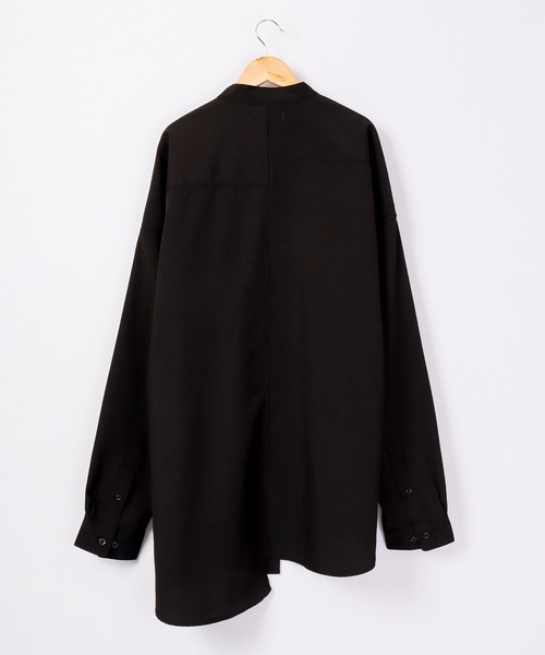 SUGGESTION(サジェッション)の「SUGGESTION ピンタック ドッキング アシメワイドシャツ(シャツ/ブラウス・メンズ・ブラック/ホワイト・M/L)」の9枚目の写真
