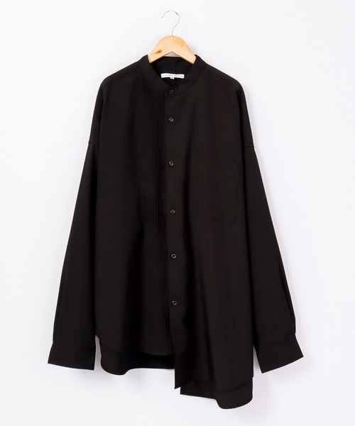 SUGGESTION(サジェッション)の「SUGGESTION ピンタック ドッキング アシメワイドシャツ(シャツ/ブラウス・メンズ・ブラック/ホワイト・M/L)」の8枚目の写真