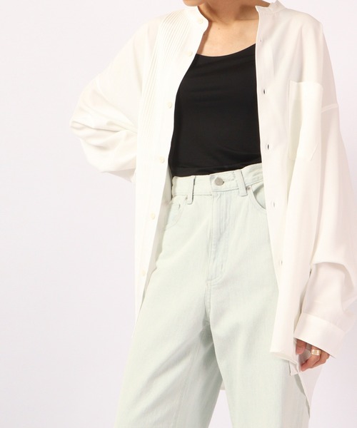SUGGESTION(サジェッション)の「SUGGESTION ピンタック ドッキング アシメワイドシャツ(シャツ/ブラウス・メンズ・ブラック/ホワイト・M/L)」の17枚目の写真