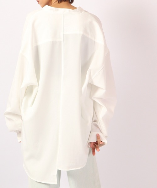 SUGGESTION(サジェッション)の「SUGGESTION ピンタック ドッキング アシメワイドシャツ(シャツ/ブラウス・メンズ・ブラック/ホワイト・M/L)」の15枚目の写真