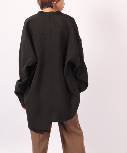 SUGGESTION(サジェッション)の「SUGGESTION ピンタック ドッキング アシメワイドシャツ(シャツ/ブラウス・メンズ・ブラック/ホワイト・M/L)」の20枚目の写真