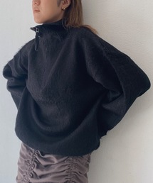 SHAGGIE | モヘアライクハーフジップオーバーニット(ニット/セーター)